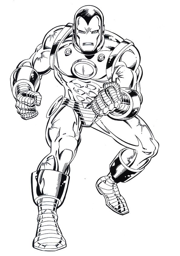 Plansa de colorat cu Iron Man 4 34
